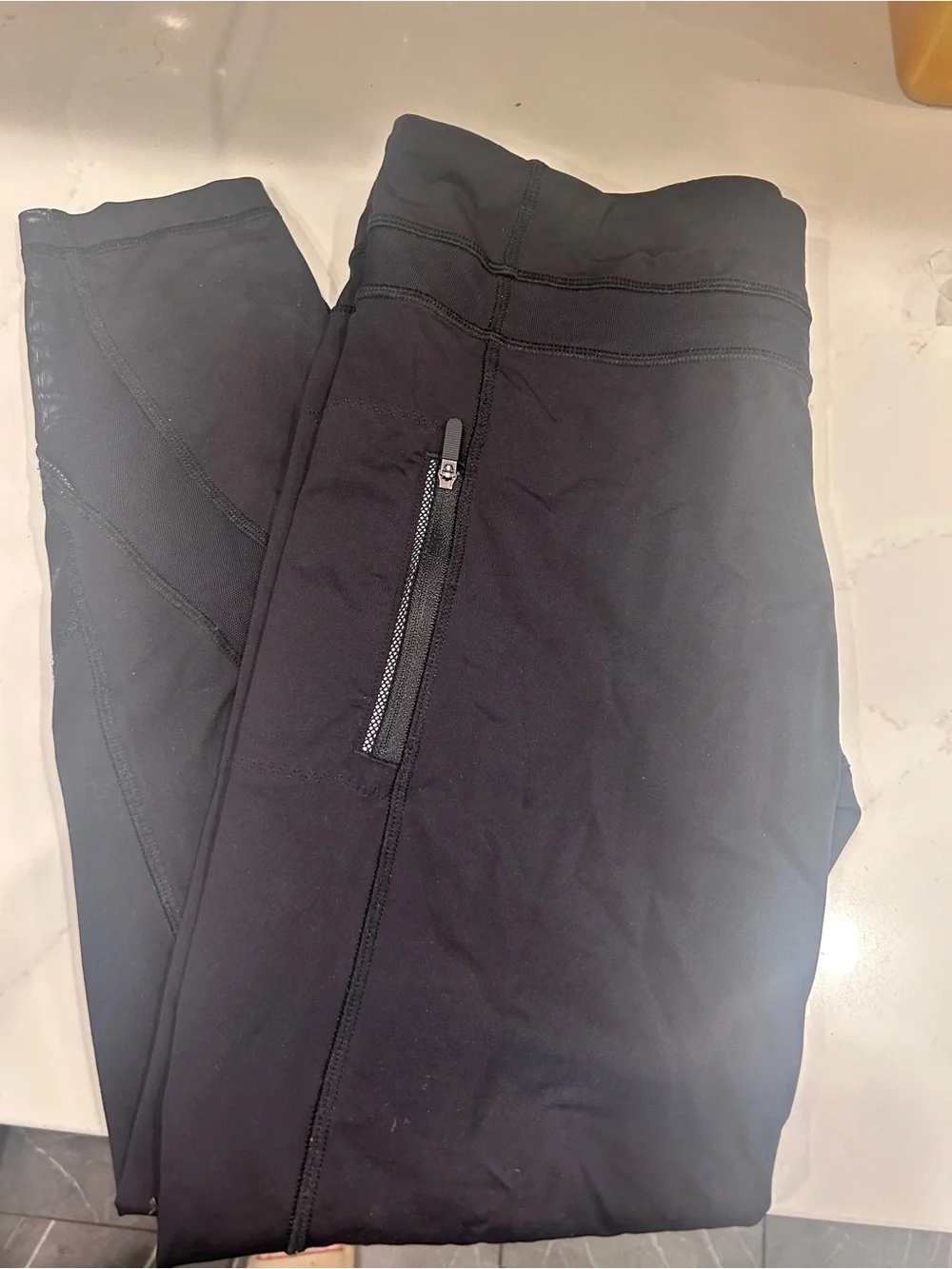 Lululemon inspire tight II black running pants 25” inseam.